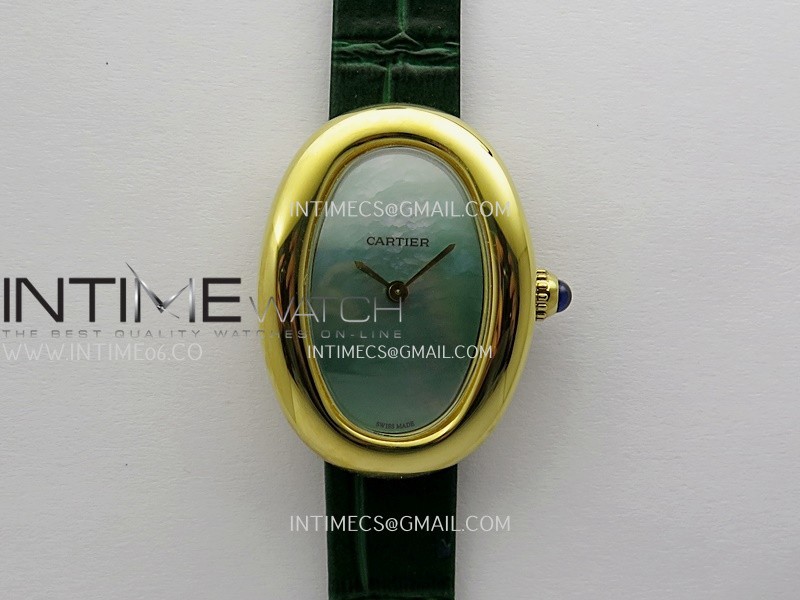 Baignoire Watch YG AF 1:1 Best Edition Green MOP Dial On Green Croco Strap RONDA Quartz