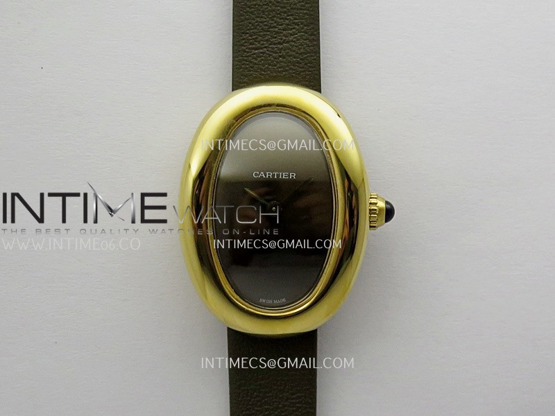 Baignoire Watch YG AF 1:1 Best Edition Brown Dial On Brown Croco Strap RONDA Quartz