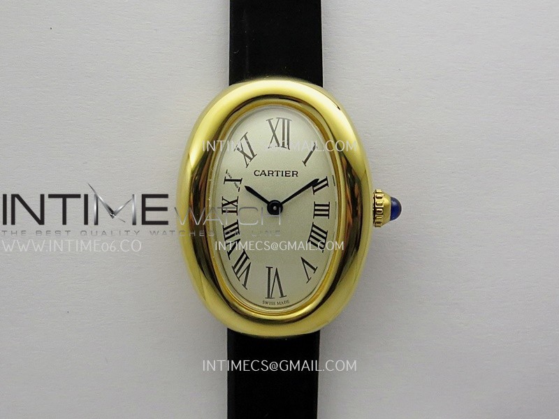 Baignoire Watch YG AF 1:1 Best Edition Silver Dial On Black Croco Strap RONDA Quartz