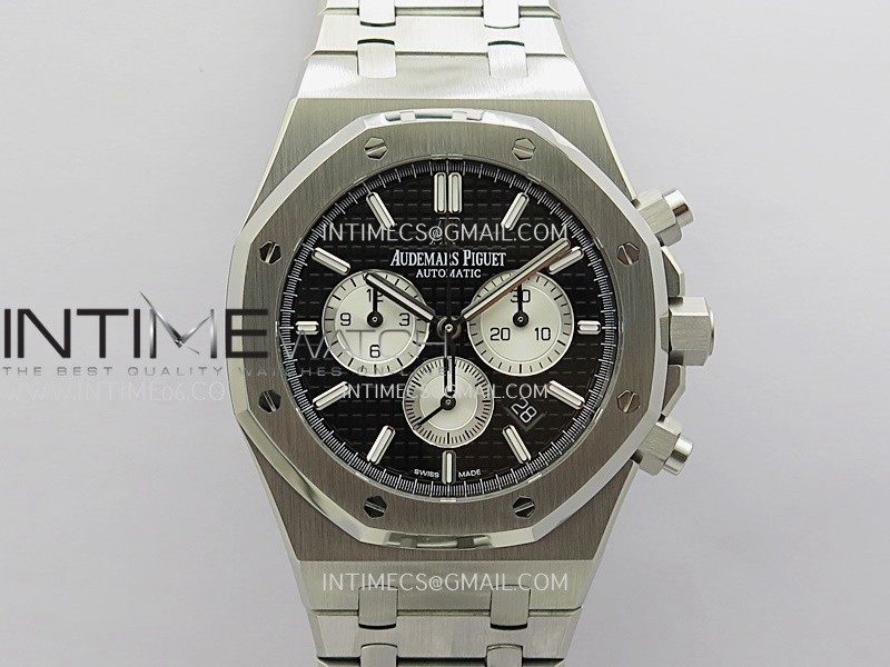 Royal Oak Chrono 26331 SS APSF 1:1 Best Edition Black Dial Silver Subdial On SS Bracelet A2385