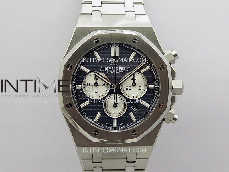 Royal Oak Chrono 26331 SS APSF 1:1 Best Edition Blue Dial Silver Subdial On SS Bracelet A2385