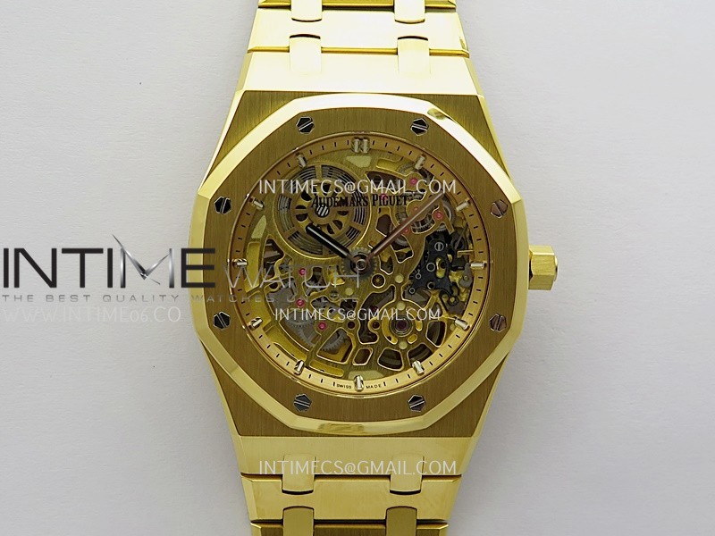 Royal Oak 16204 YG ZF 1:1 Best Edition Skeleton Dial on SS Bracelet A2121 Royal Oak 16204 YG ZF 1:1 Best Edition Skeleton Dial on SS Bracelet A2121