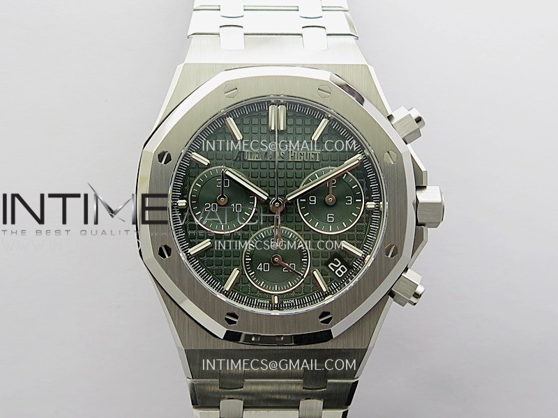 Royal Oak Chrono 26240 SS DDF 1:1 Best Edition Green Dial On SS Bracelet Super Clone DD4401
