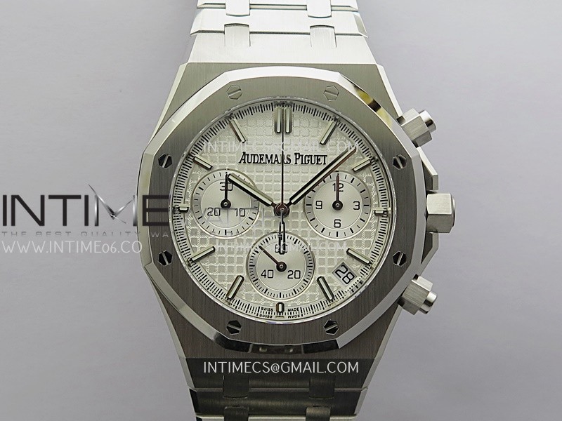 Royal Oak Chrono 26240 SS DDF 1:1 Best Edition Silver Dial On SS Bracelet Super Clone DD4401