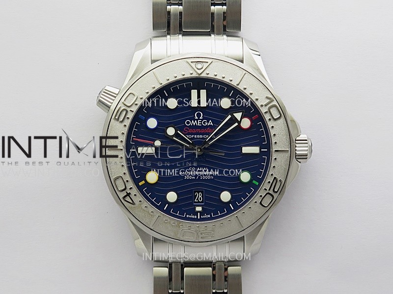 Seamaster 300M 42mm Aluminum Bezel SS VSF Best Edition Blue Ceramic Dial On SS Bracelet Super Clone Asian 8800 Seamaster 300M 42mm Aluminum Bezel SS VSF Best Edition Blue Ceramic Dial On SS Bracelet Super Clone Asian 8800