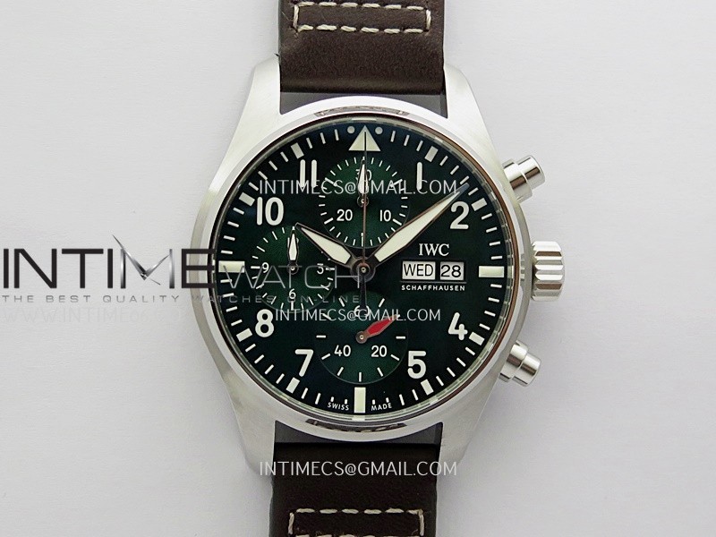 Pilot Watch IW3881103 SS APSF 1:1 Best Edition Green Dial On Brown Leather Strap A69385