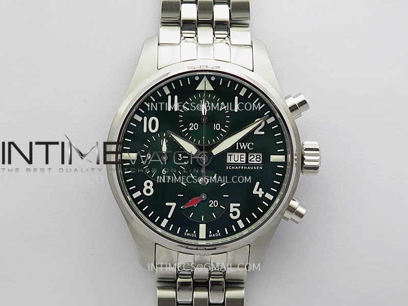 Pilot Watch IW3881104 SS APSF 1:1 Best Edition Green Dial On SS Bracelet A69385