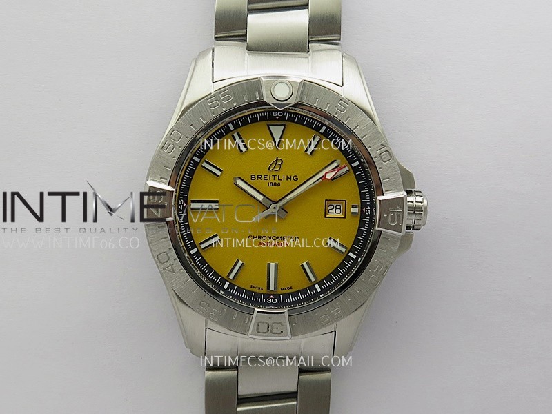 Avenger Chronometer 44mm SS B50 Best Version Yellow Dial On SS Bracelet A2836 Avenger Chronometer 44mm SS B50 Best Version Yellow Dial On SS Bracelet A2836