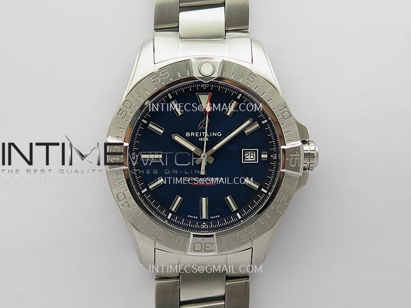 Avenger Chronometer 44mm SS B50 Best Version Blue Dial On SS Bracelet A2836