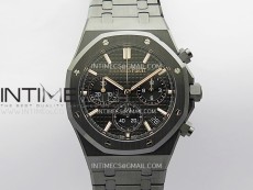 Royal Oak Chrono 26240 Black Ceramic V2 APSF 1:1 Best Edition Black Dial On Ceramic Bracelet Super Clone SA4401 (Free Sprung)
