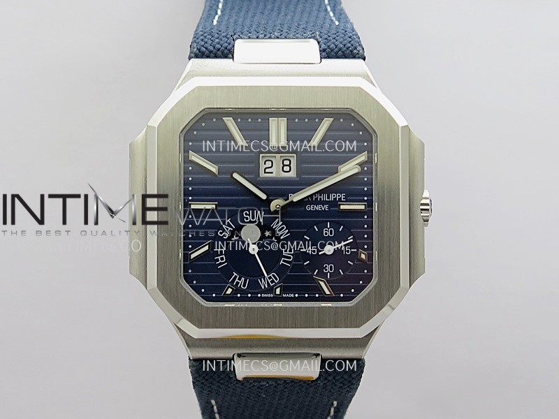 Cubitus 5822 SS HLF Best Edition Blue Dial On SS Bracelet Super Clone Asian 240