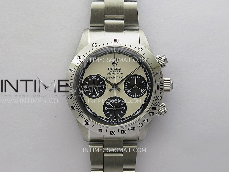 Daytona 6263 Style02 Tiffany SS B12 Best Edition Cream Dial Black Subdials On SS Bracelet Venus 75