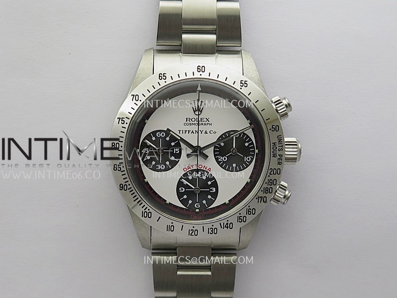 Daytona 6263 Style02 Tiffany SS B12 Best Edition White Dial Black Subdials On SS Bracelet Venus 75