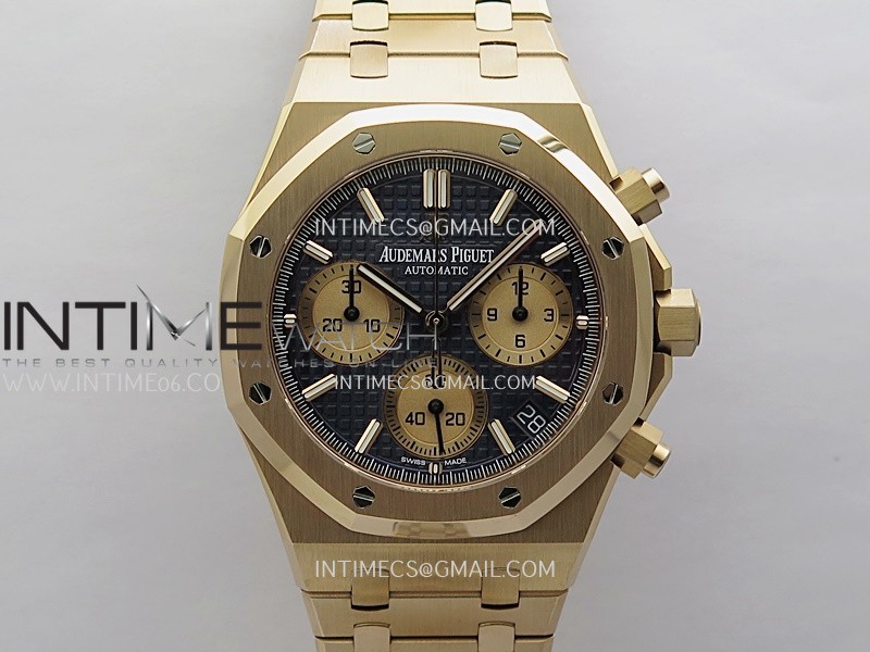 Royal Oak Chrono 26240OR RG V2 APSF 1:1 Best Edition Blue Dial RG Subdial On RG Bracelet SA4401 Super Clone (Free Sprung) Royal Oak Chrono 26240OR RG V2 APSF 1:1 Best Edition Blue Dial RG Subdial On RG Bracelet SA4401 Super Clone (Free Sprung)