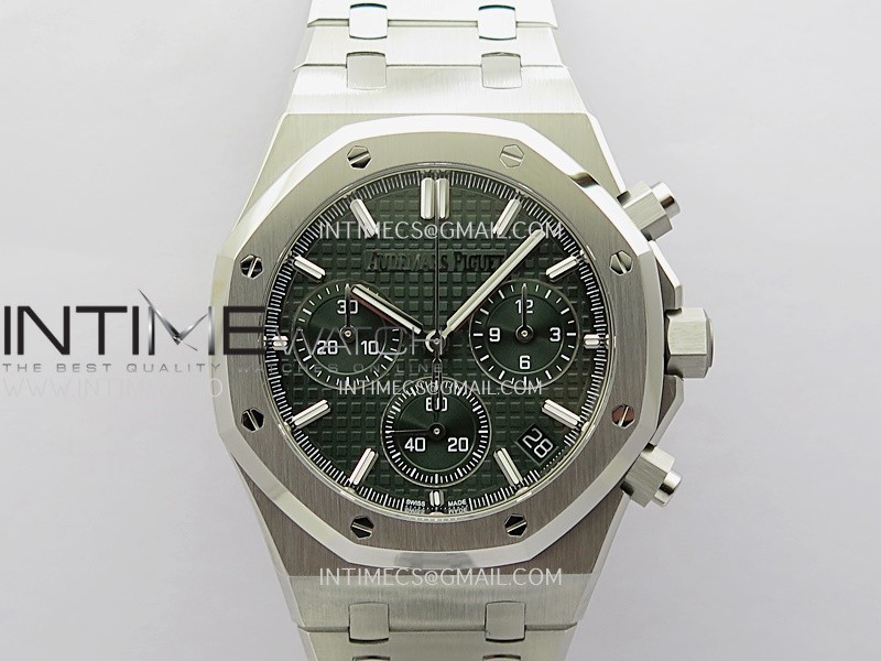 Royal Oak Chrono 26240 SS V2 APSF 1:1 Best Edition Green Dial on SS Bracelet SA4401 Super Clone (Free Sprung) Royal Oak Chrono 26240 SS V2 APSF 1:1 Best Edition Green Dial on SS Bracelet SA4401 Super Clone (Free Sprung)