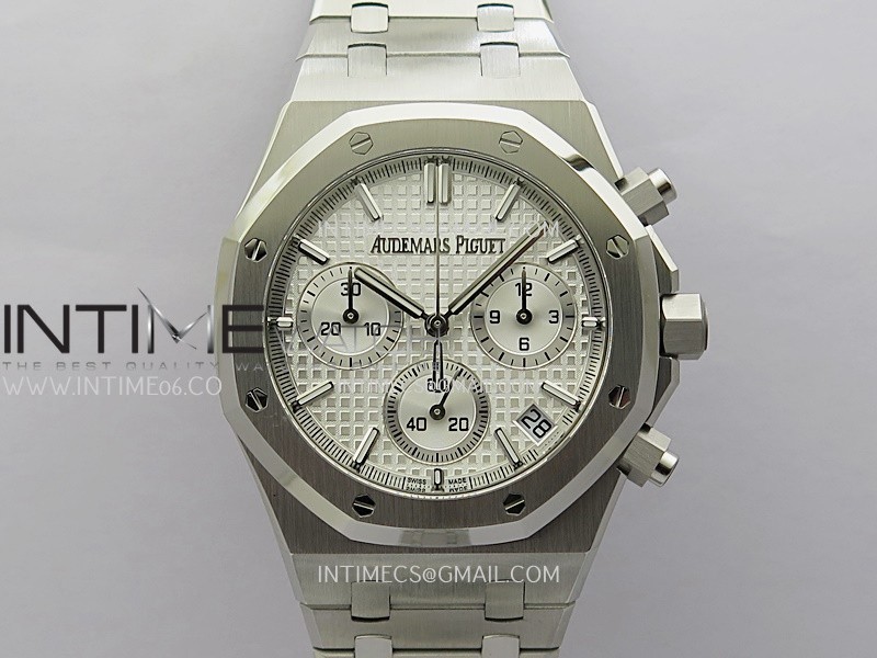 Royal Oak Chrono 26240 SS V2 APSF 1:1 Best Edition Silver Dial on SS Bracelet SA4401 Super Clone (Free Sprung) Royal Oak Chrono 26240 SS V2 APSF 1:1 Best Edition Silver Dial on SS Bracelet SA4401 Super Clone (Free Sprung)