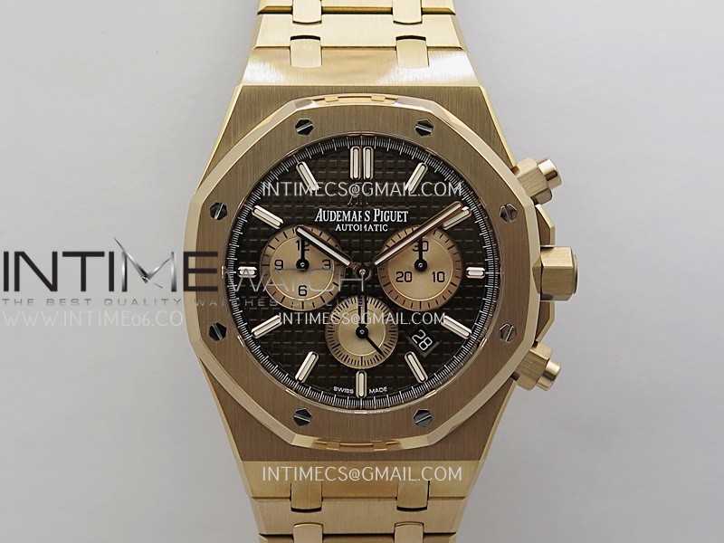 Royal Oak Chrono 26331 RG APSF 1:1 Best Edition Brown Dial RG Subdial On RG Bracelet A2385 Royal Oak Chrono 26331 RG APSF 1:1 Best Edition Brown Dial RG Subdial On RG Bracelet A2385