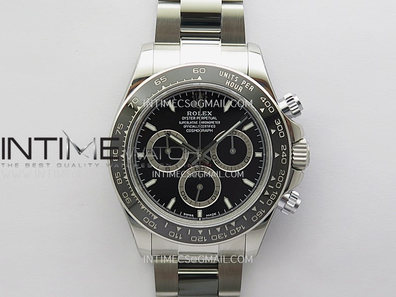 Daytona 126500 UFO 904L Steel SS 1:1 Best Edition Black Dial On SS Bracelet UF4131 (Free Sprung)