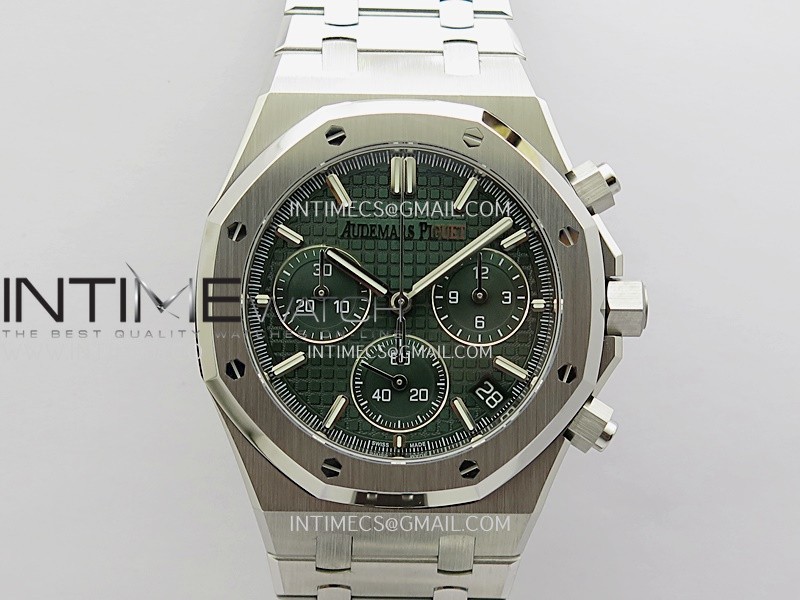 Royal Oak Chrono 26240 SS V2 DDF 1:1 Best Edition Green Dial On SS Bracelet Super Clone DD4401 Royal Oak Chrono 26240 SS V2 DDF 1:1 Best Edition Green Dial On SS Bracelet Super Clone DD4401