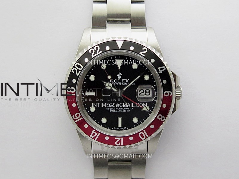 GMT-Master 16710 Black/Red SS BP Best Edition Black Dial On Oyster Bracelet Super Clone 3186 GMT-Master 16710 Black/Red SS BP Best Edition Black Dial On Oyster Bracelet Super Clone 3186