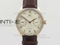 PORTUGUESE REAL PR IW500701 ZF 1:1 BEST EDITION ON BROWN LEATHER STRAP A52010 V3