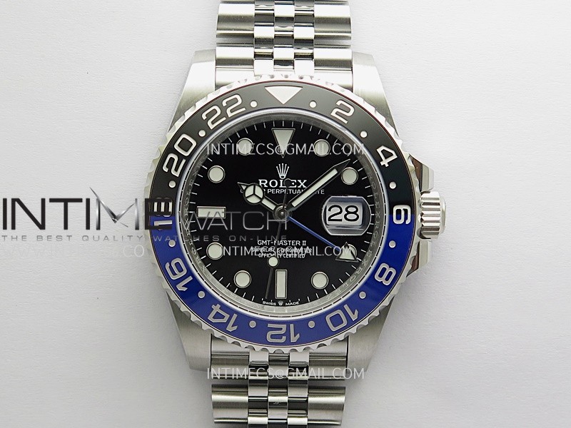 GMT-Master II 126710 BLNR Black/Blue Ceramic WF 1:1 Best Edition Black Dial On Jubilee Bracelet DD3285 CHS
