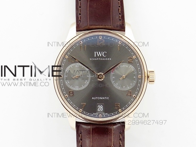 Portuguese Real PR RG IW500702 ZF V4 1:1 Best Edition on Brown Leather Strap A52010 