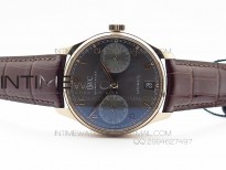 Portuguese Real PR RG IW500702 ZF 1:1 Best Edition on Brown Leather Strap A52010 V3