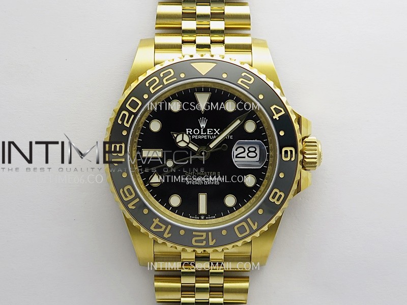 GMT-Master II 126718 GRNR WF 1:1 Best Edition Black Dial On YG Bracelet Super Clone DD3285 CHS