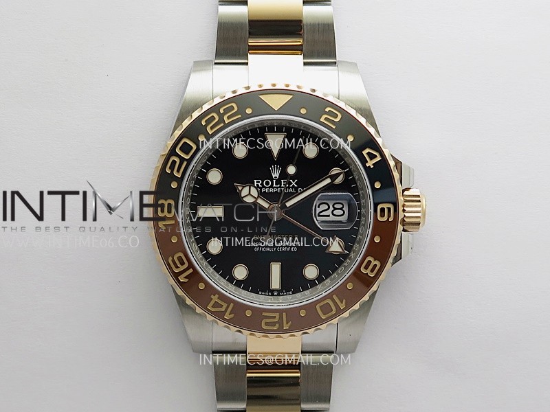 GMT Master II 126711 CHNR 904L SS/RG WF 1:1 Best Edition Black Dial On SS/RG Bracelet DD3285 CHS