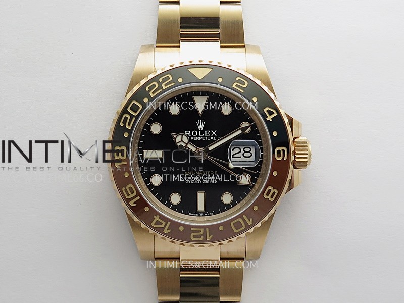 GMT Master II 126715 CHNR RG WF 1:1 Best Edition Black Dial On RG Bracelet DD3285 CHS