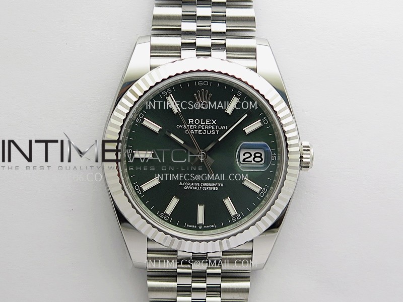 DateJust 41mm 126334 904L SS Clean Plus 1:1 Best Edition Green Dial Stick Marker On Jubilee Bracelet DD3235 DateJust 41mm 126334 904L SS Clean Plus 1:1 Best Edition Green Dial Stick Marker On Jubilee Bracelet DD3235