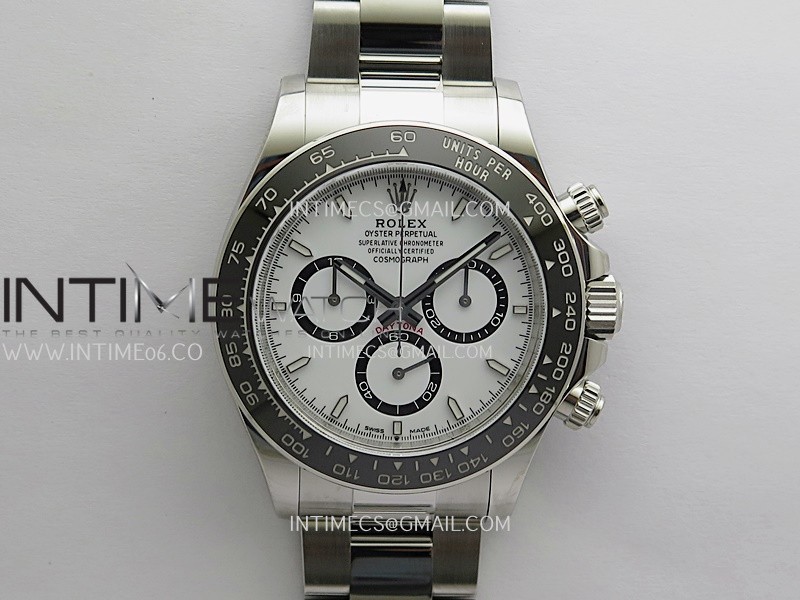 Daytona 126500 904L SS Clean Plus 1:1 Best Edition White Dial On 904L SS Bracelet DD4131