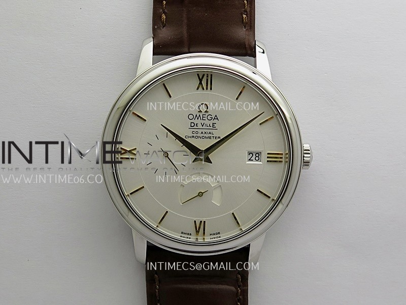 De Ville Prestige Real PR SS ZF 1:1 Best Edition White Dial Gold Marker Brown leather strap MIYOTA 9015 De Ville Prestige Real PR SS ZF 1:1 Best Edition White Dial Gold Marker Brown leather strap MIYOTA 9015