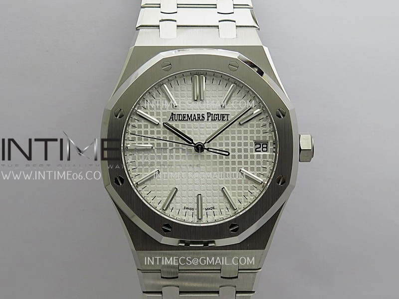 Royal Oak 41mm 15510 SS DDF 1:1 Best Edition Silver Dial On SS Bracelet DD4302 Super Clone