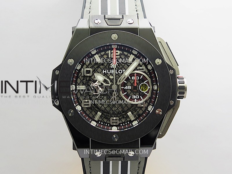 Hublot Big Bang Unico 44mm Carbon/PVD HBBF 1:1 Best Edition Skeleton Dial Silver Marker On Colors Gummy Strap A1280 Hublot Big Bang Unico 44mm Carbon/PVD HBBF 1:1 Best Edition Skeleton Dial Silver Marker On Colors Gummy Strap A1280