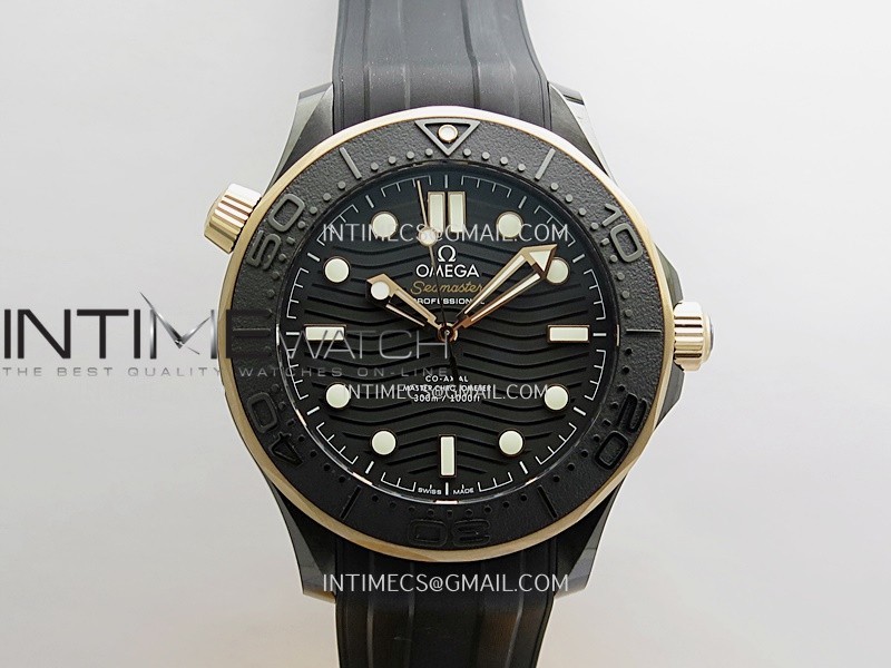 Seamaster Diver 300M Ceramic/RG V4 VSF 1:1 Best Edition Black Dial On Black Rubber Strap Asian Super Clone 8806 Seamaster Diver 300M Ceramic/RG V4 VSF 1:1 Best Edition Black Dial On Black Rubber Strap Asian Super Clone 8806