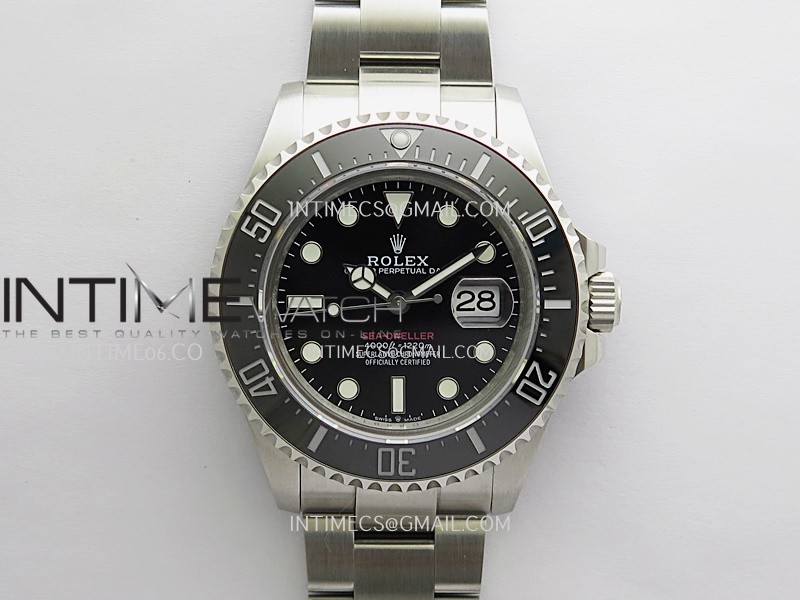 Sea-Dweller 126600 43mm 904L SS QF 1:1 Best Edition Black Dial On Oyster Bracelet SH3235