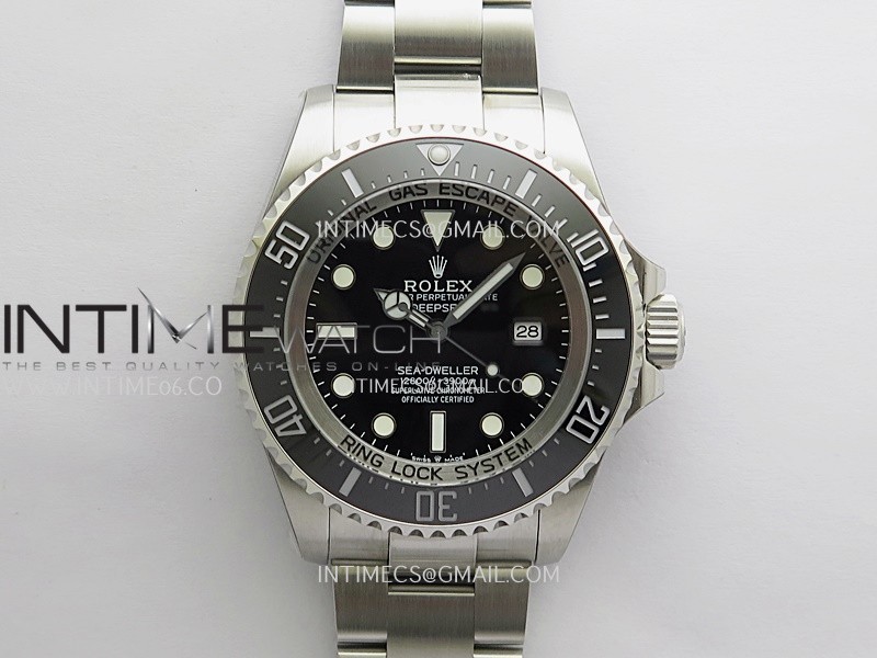 Sea-Dweller DEEPSEA 126660 904L SS QF 1:1 Best Edition Black Dial On Oyster Bracelet SH3235