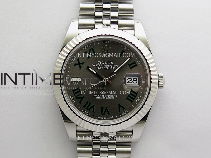DateJust 41 126334 904L SS V2 VSF 1:1 Best Edition Gray Dial Green Roman Marker On Jubilee Bracelet DD3235 DateJust 41 126334 904L SS V2 VSF 1:1 Best Edition Gray Dial Green Roman Marker On Jubilee Bracelet DD3235