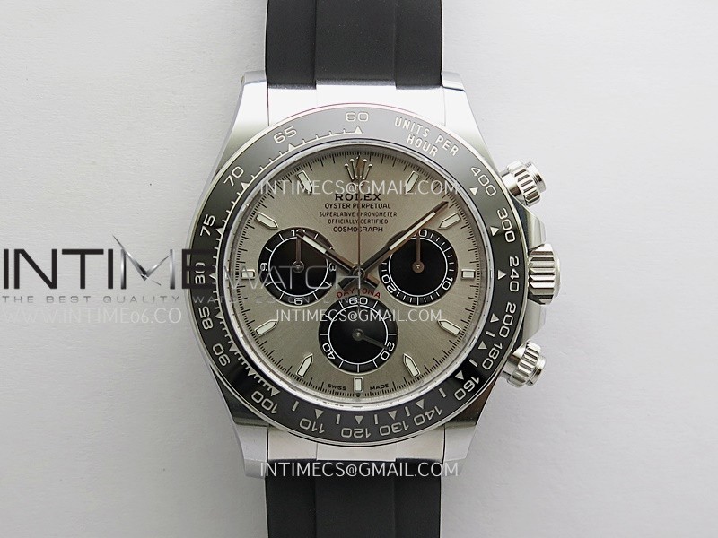 Daytona 126519 Gain Weight WF 1:1 Best Edition SS Silver Dial Black Subdial Sticks Markers On Oysterflex Strap DD4131