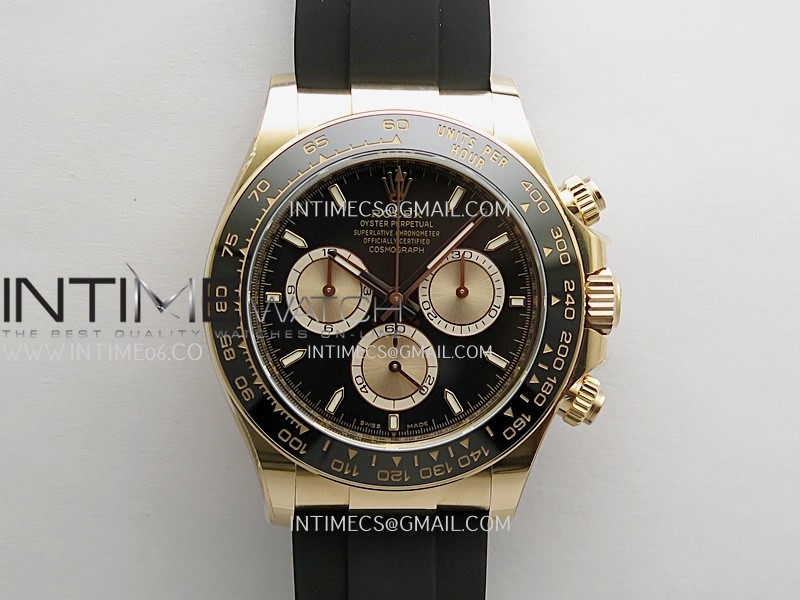 Daytona 126515 Gain Weight ARF 1:1 Best Edition Black Dial RG Subdial Stick Marker On Oysterflex Strap DD4131