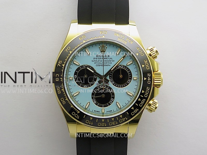 Daytona 126518 Gain Weight WF 1:1 Best Edition Tiffany Turquoise Blue Dial Stick Markers On Oysterflex Strap DD4131
