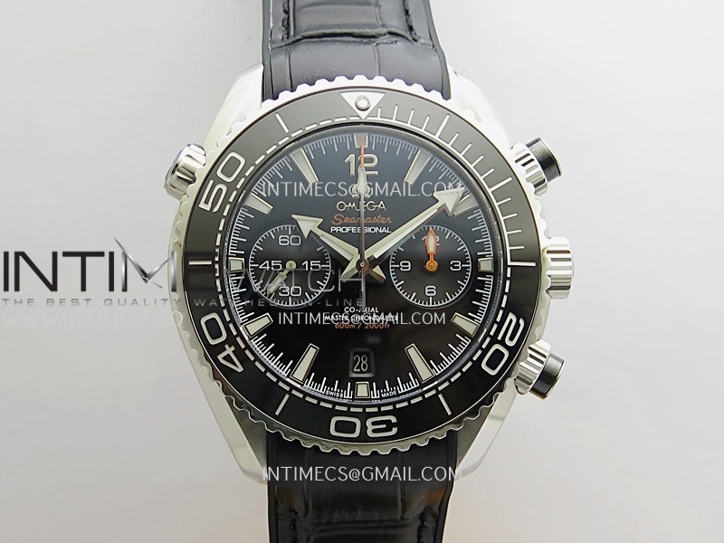 Planet Ocean Master Chronometer Black Ceramic Bezel SS VRF 1:1 Best Edition Black Dial On Black Gummy Strap A9900