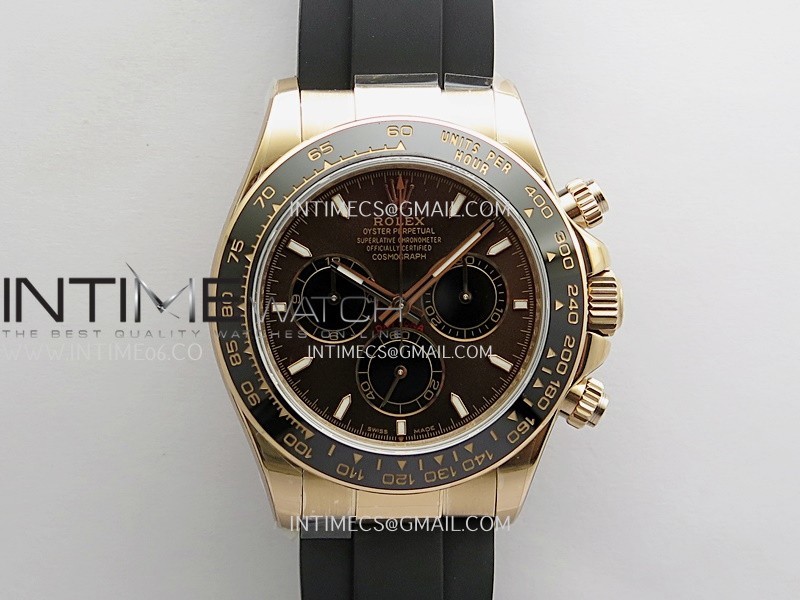 Daytona 126515 UFO Gain Weight 1:1 Best Edition Brown Dial On Oysterflex Rubber Strap UF4131 (Free Sprung)