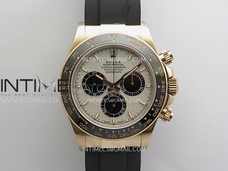 Daytona 126515 UFO Gain Weight 1:1 Best Edition Meteorite Dial On Oysterflex Rubber Strap UF4131 (Free Sprung)