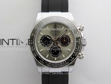 Daytona 126519 UFO Gain Weight 1:1 Best Edition SS Silver Dial On Oysterflex Rubber Strap UF4131 (Free Sprung)