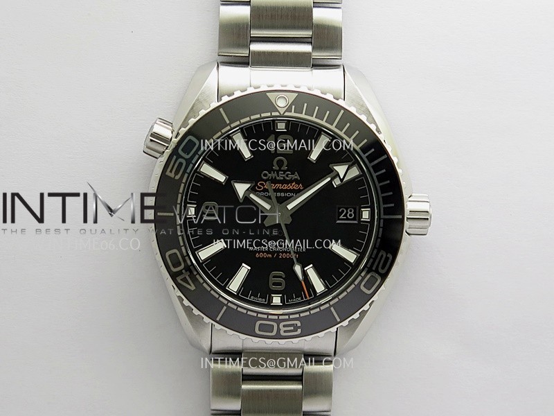 Planet Ocean 39.5mm Black Ceramic Bezel SS V4 VSF 1:1 Best Edition Black Dial On SS Bracelet Super Clone Asian 8800