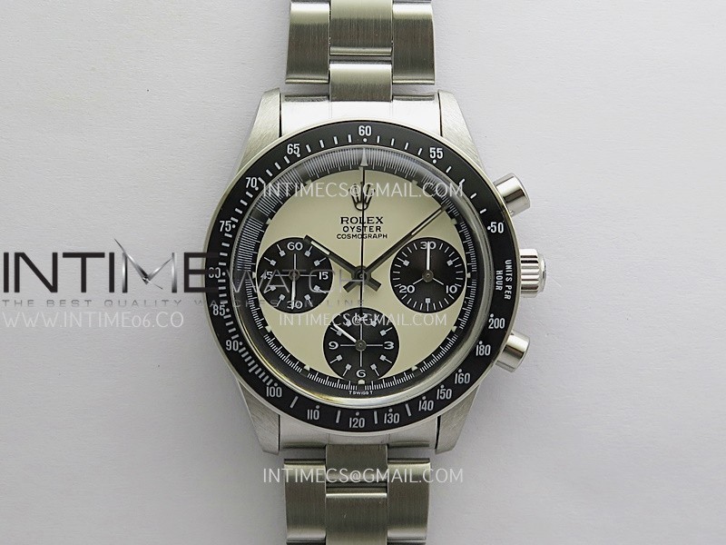 Daytona 6263 SS/Black Bezel MSF Best Edition Cream Dial Black Subdials On SS Bracelet Venus 75