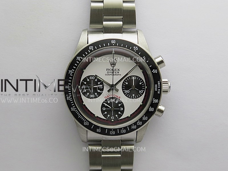 Daytona 6263 SS/Black Bezel MSF Best Edition White Dial Black Subdials On SS Bracelet Venus 75